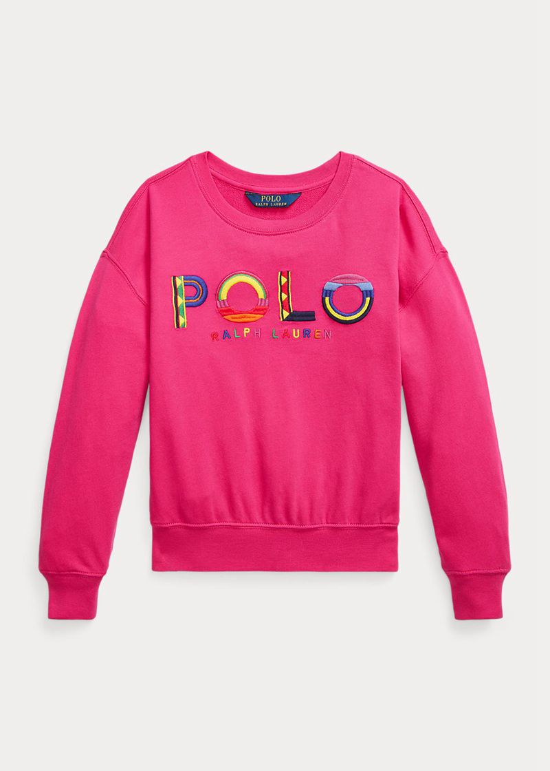 Bluza Ralph Lauren Dziewczynka Różowe 7-14 Lata Logo Spa Terry 276901-ZTX